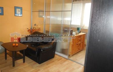 Pronájem: velký obývací pokoj (25 m2 - rozdělen na 2 pokoje) ve Zlíně, ul. Křiby