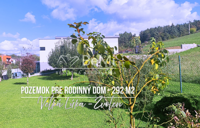 Stavebný, slnečný pozemok, 292 m2 Veľká Lúka
