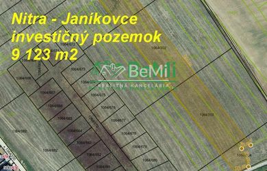 Nitra Janíkovce - investičný pozemok 9 123 m2   ID 494-14-MIG
