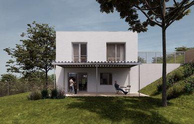 POSLEDNÝ VOĽNÝ MODERNÝ DOM V MESTSKEJ ČASTI ŽILINY - PRÍPOJKY IS NA POZEMKOCH SÚ ZREALIZOVANÉ, SKOLAUDOVANÉ