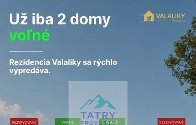 Posledné 2 voľné 5 izbové rodinné domy s vlastným pozemkom v Rezidencii Valaliky