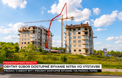 3 izbový byt 78,3 m² v novom projekte, Mlynárce, Nitra