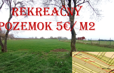 Na predaj rekreačný pozemok 6186 m2, Farná, Levice