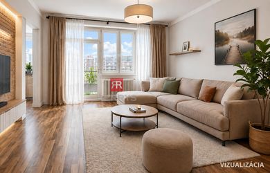 HERRYS - Na predaj priestranný 3 izbový byt s balkónom, pivnicou a dobrými možnosťami parkovania