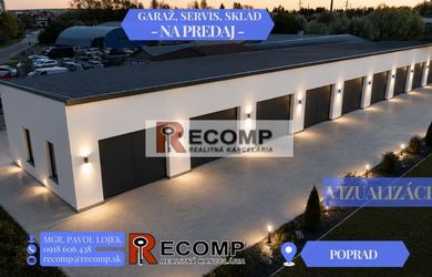 Nové garáže / dielne / skladové priestory 34 - 68 m2 – Poprad, Kukučínova ulica