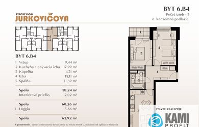 Jurkovičova Nitra –  akcia novostavba - na predaj 3-izbový byt