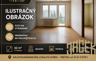 2-IZBOVÝ BYT V TOP LOKALITE STRED – VYTVORTE SI DOMOV PODĽA VLASTNÝCH PREDSTÁV