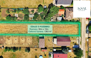NA PREDAJ VEĽKÝ POZEMOK V OBCI VEĽKÁ DOLINA