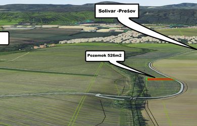 Slnečný  pozemok pri cyklistickom chodníku Dulová Ves, 526m2, v blízkosti Prešova