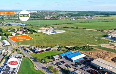 CREDA | predaj pozemok pre občiansku vybavenosť 7 000 m2, Lužianky, Hlohovecká
