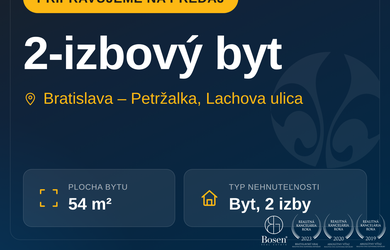 Svetlý 2-izbový byt na Lachovej ulici v Petržalke