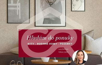 Naberáme nové nehnuteľnosti, hľadám do ponuky rodinné domy a byty
