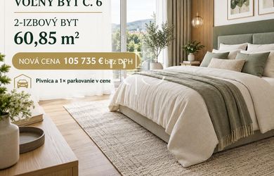 NA PREDAJ 2izb byt - novostavba, Bzovík - Krupina